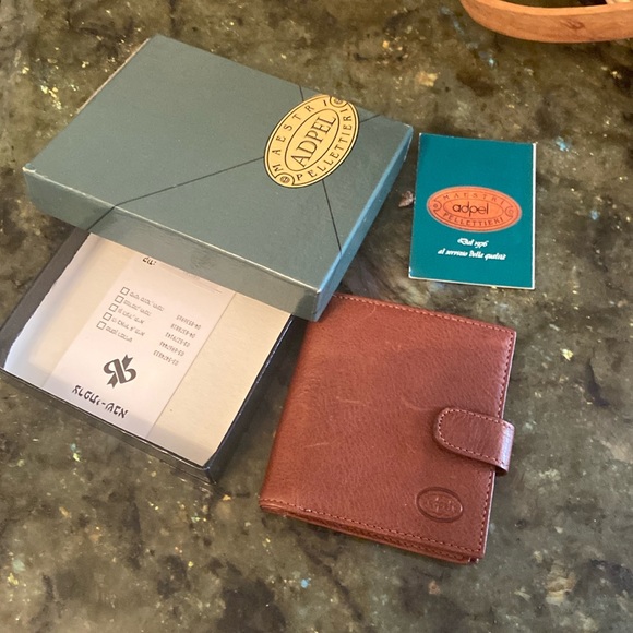 ADPEL MAESTRI SET PELLETTIERI man wallet 4x4 bifold cognaccolor